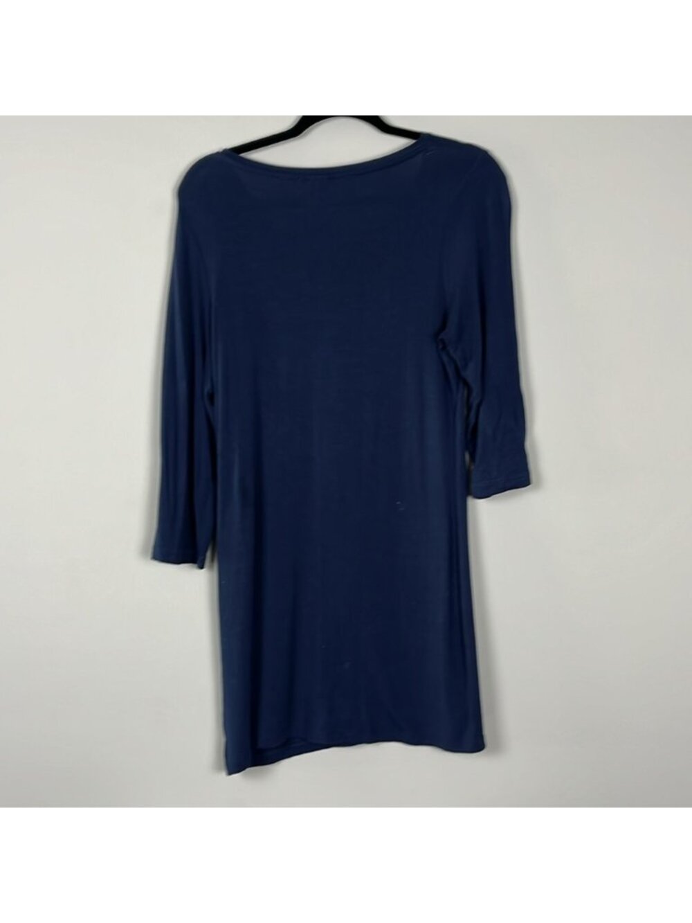 Navy Sequin Long Shirt Top - Picture 2 of 3